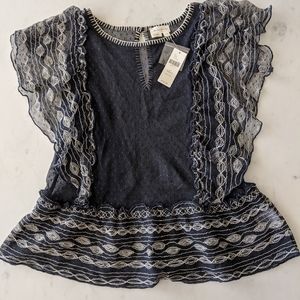 Anthropologie Meadow Rue Sloane Dotted Top XXSP